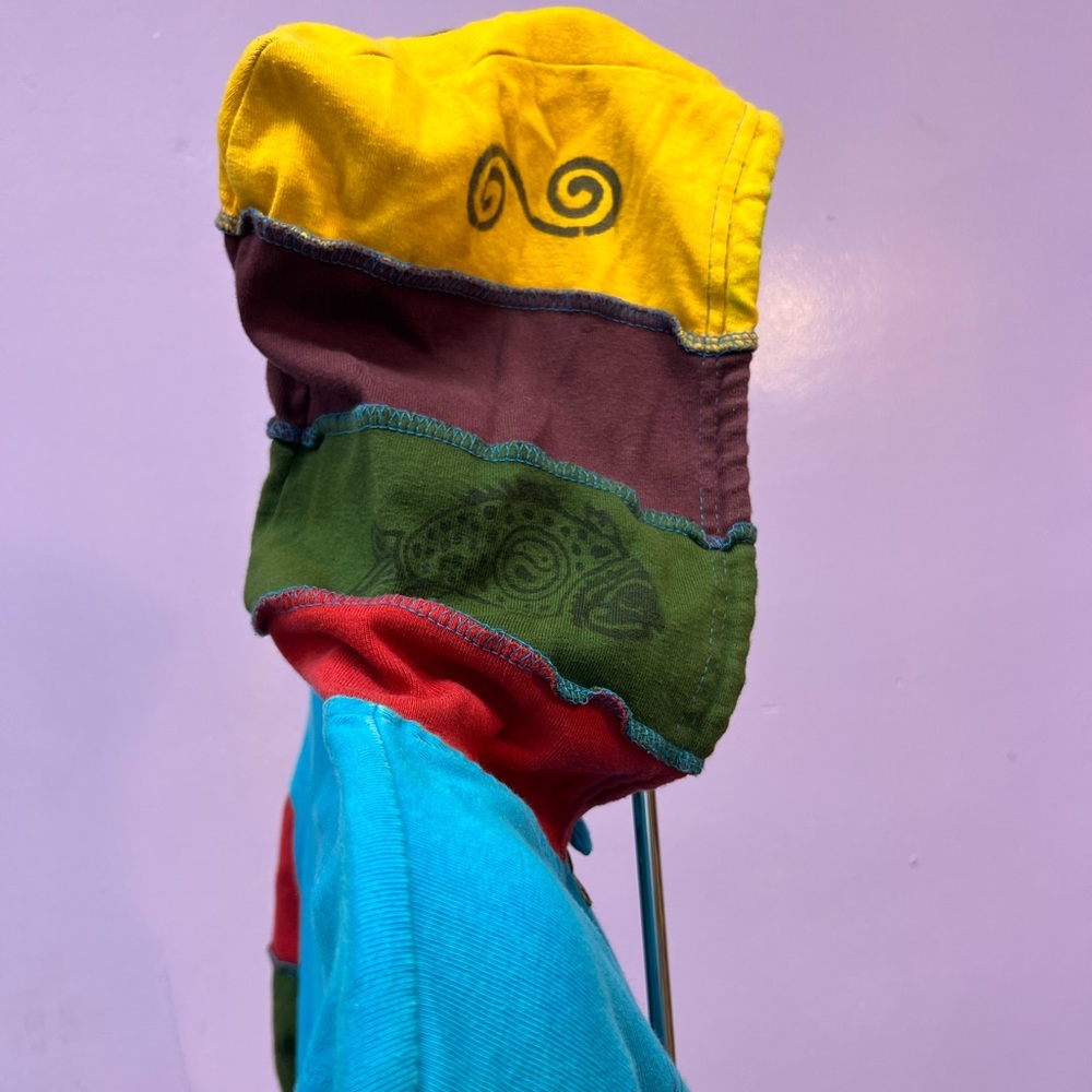 Ganesha Patchwork Hand Painted Zip Up Hoodie From… - image 6